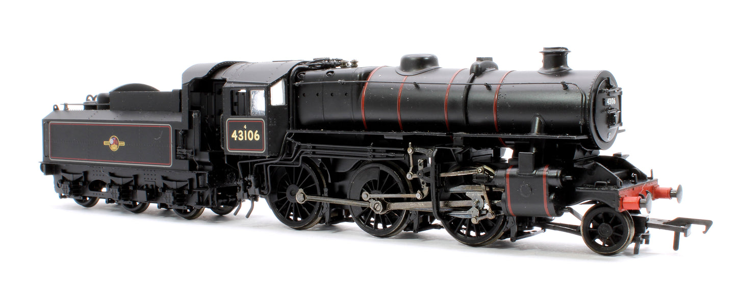 Pre-Owned 32-585 Ivatt Class 4 2-6-0 BR Black No.43106 Steam Locomotive (with Tablet Catcher Late Crest)