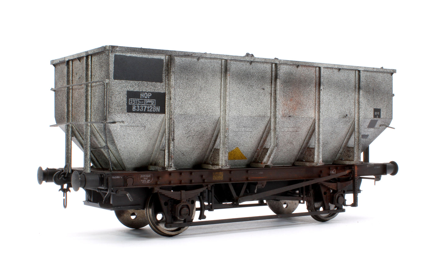 Pre-Owned Kit Built BR Grey 25T Coal Hopper Wagon No.B337128N (Unboxed) - Weathered