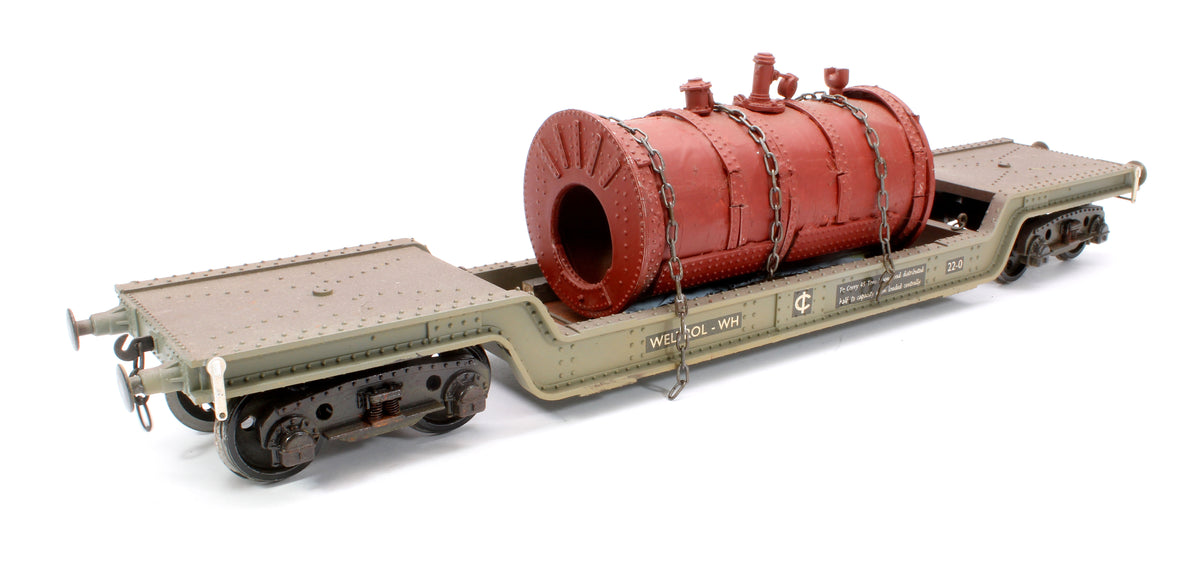 Pre-Owned Kit Built Weltrol WH Bogie Well Wagon With Load (Unboxed) - Weathered