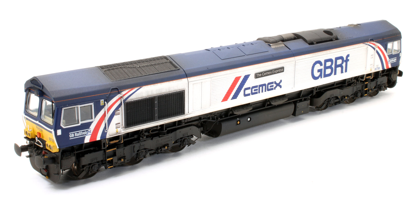Pre-Owned Class 66780 GBRf / Cemex Diesel Locomotive - Custom Weathered - DCC Sound -