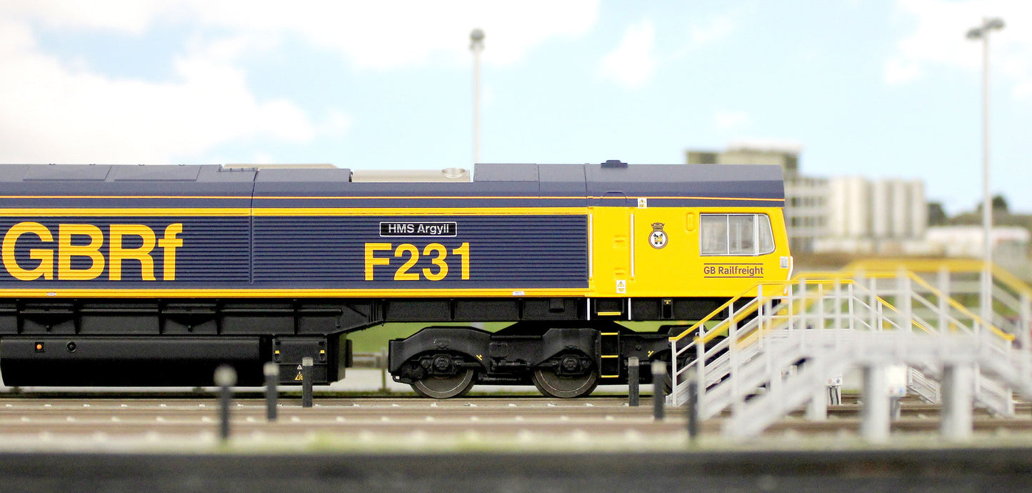R30534TXS RailRoad GBRf Class 66 HMS Argyll 66775 Diesel Locomotive - DCC Sound