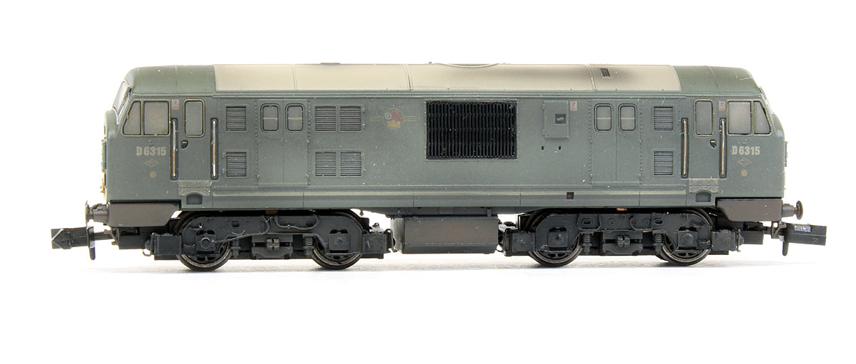 Pre-Owned Class 22 D6315 BR Green Small Yellow Panel Diesel Locomotive - Weathered