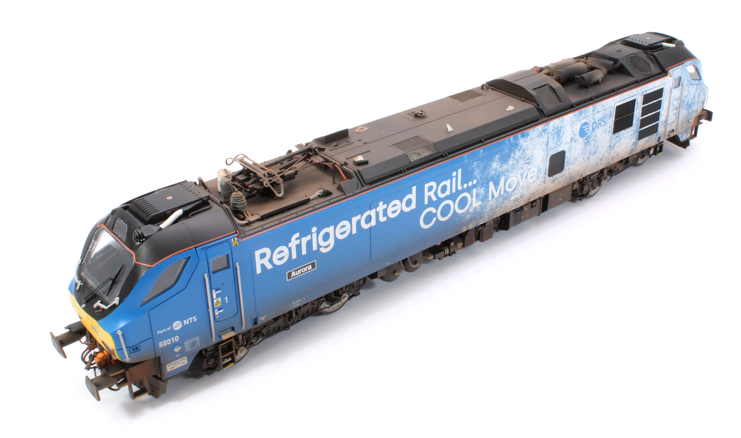 Highly Detailed Premium Weathered Class 88 'Aurora' 88010 DRS Refrigerated Rail Electro-Diesel Locomotive