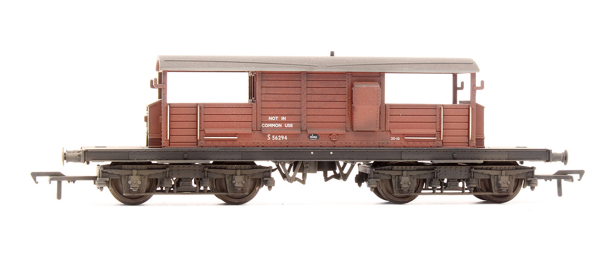 Pre-Owned 25T Queen Mary Brake Van BR Bauxite No.S56294 - Custom Weathered
