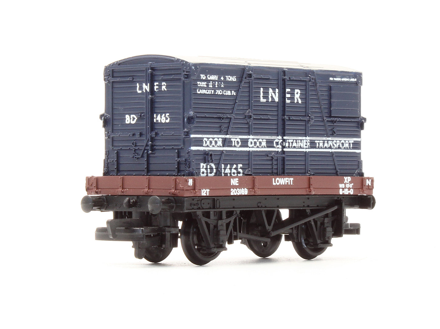 Pre-Owned 1 Plank Wagon With Large Container LNER No.203169