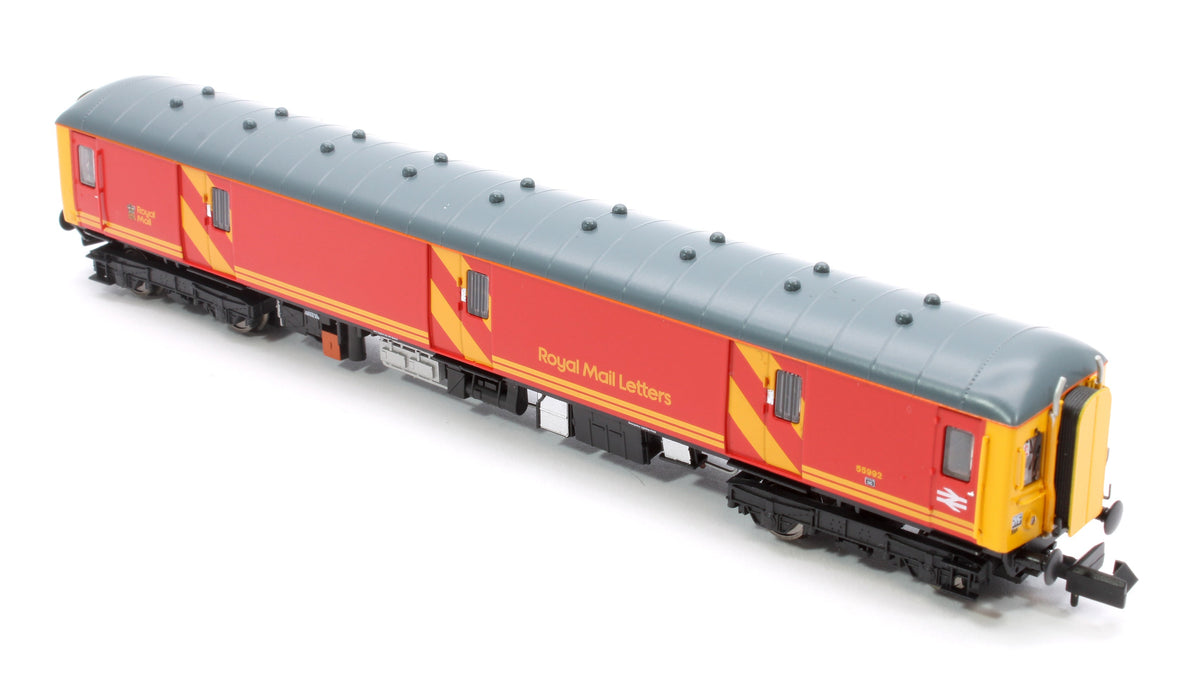 Pre-Owned Class 128 55992 in Royal Mail red livery with a corridor Diesel Locomotive