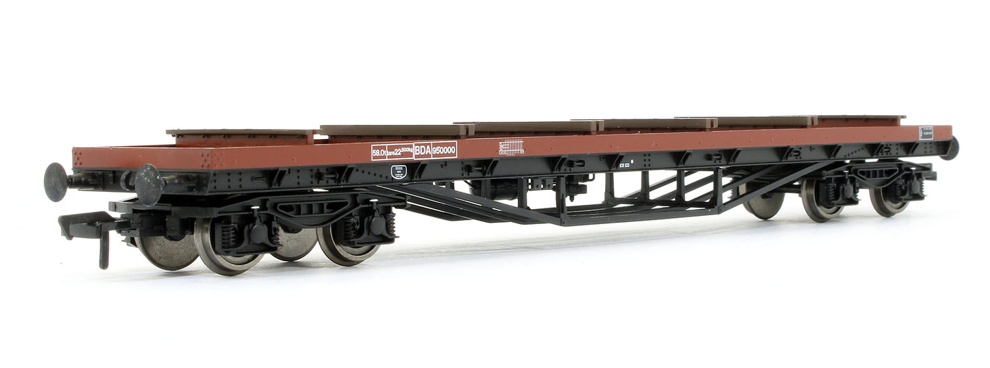 Pre-Owned 38-158 BDA Bogie Bolster Wagon BR Bauxite With Steel Pipes '950000'