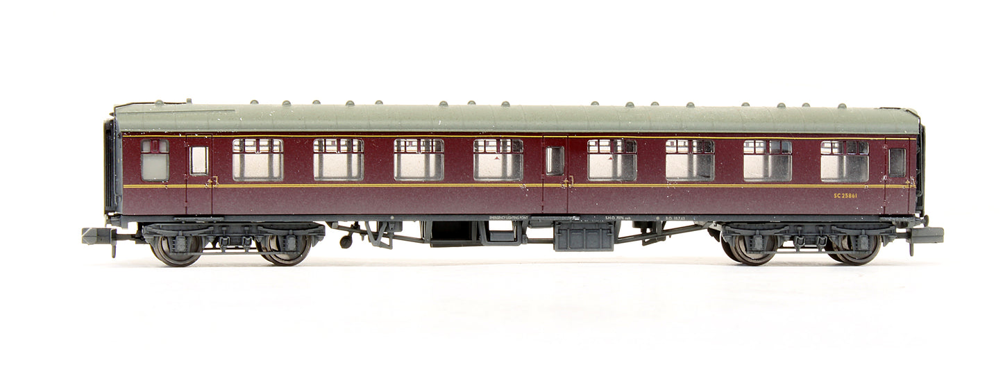 Pre-Owned BR Maroon MK1 SK Second Corridor Coach - 'SC 25861'- Weathered