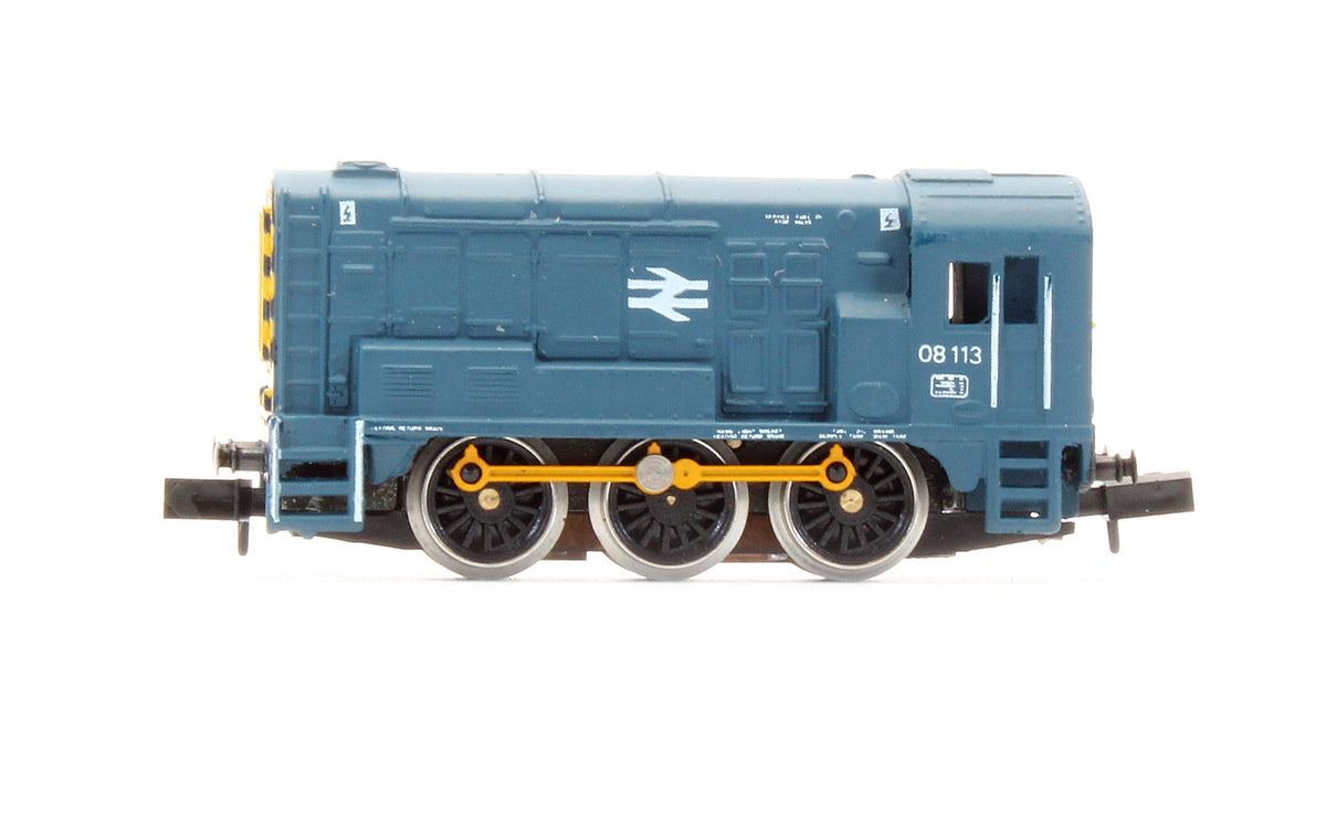 Pre-Owned Class 08113 BR Blue With Wasp Stripes Diesel Shunter Locomotive