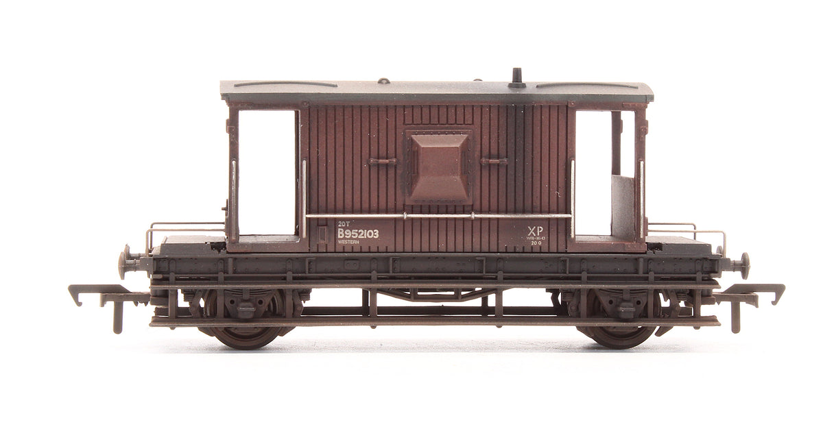 Pre-Owned 20T Brake Van Fitted BR Bauxite 'B952103' - Custom Weathered