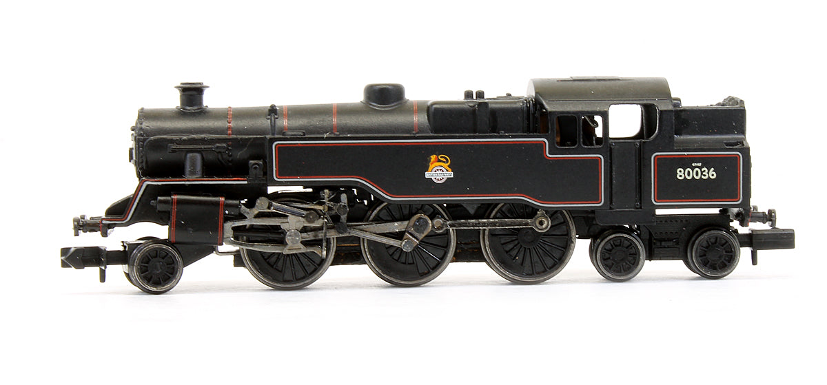 Pre-Owned 4MT Tank '80036' BR Lined Black Early Crest Steam Locomotive