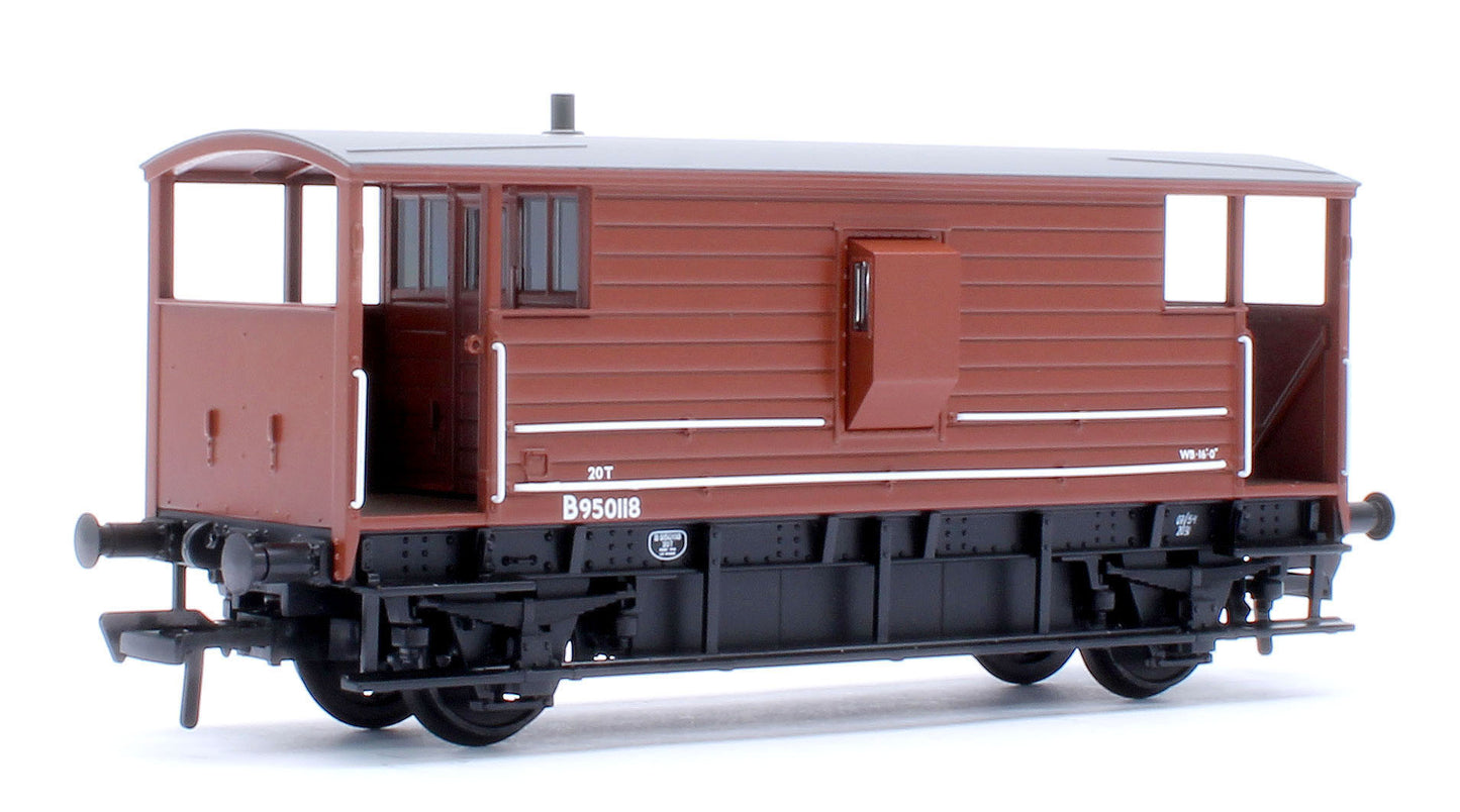 LMS 20T Brake Van BR Bauxite (Early) No. B950118