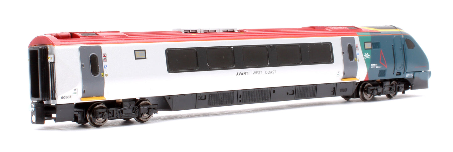 Class 221 5 Car Set 221115 Avanti West Coast (Red Power Car Roof)