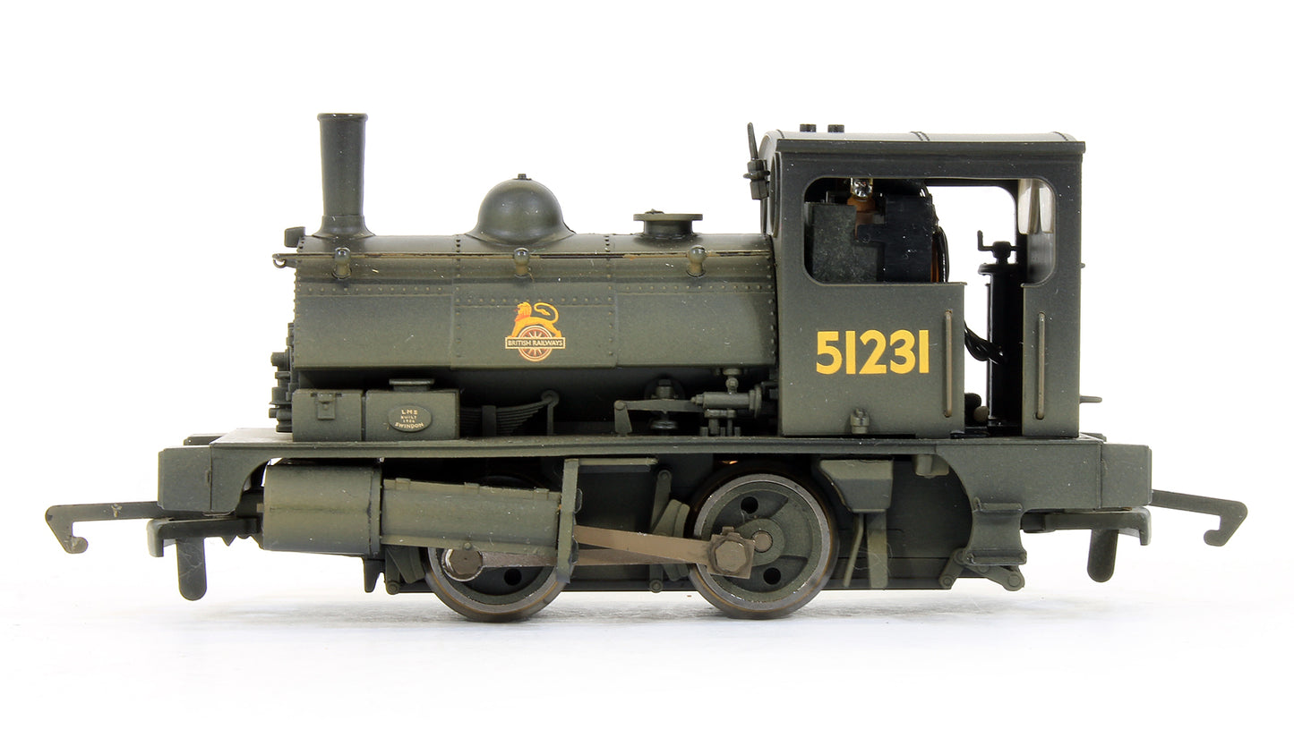 Pre-Owned BR Black 0-4-0 Pug '51231' Steam Locomotive (Weathered Edition)