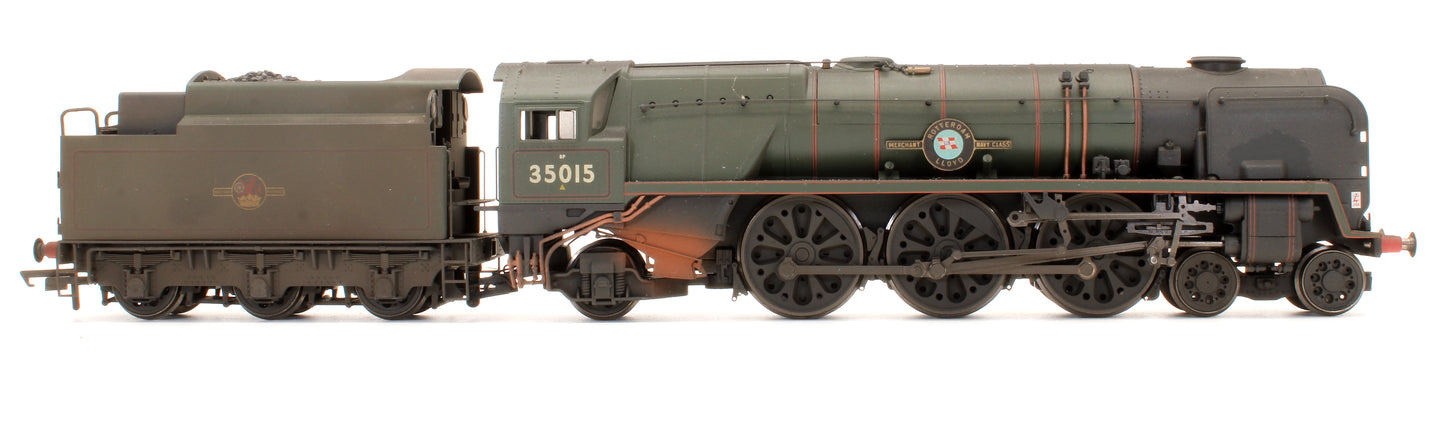 Pre-Owned BR 4-6-2 Merchant Navy Class 'Blue Star' 35010 Steam Locomotive - Custom Weathered