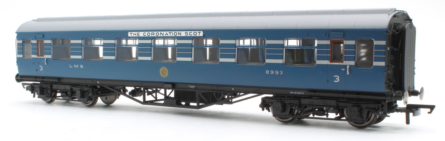 LMS Stanier Coronation Scot 57' No.8993 RTO Coach