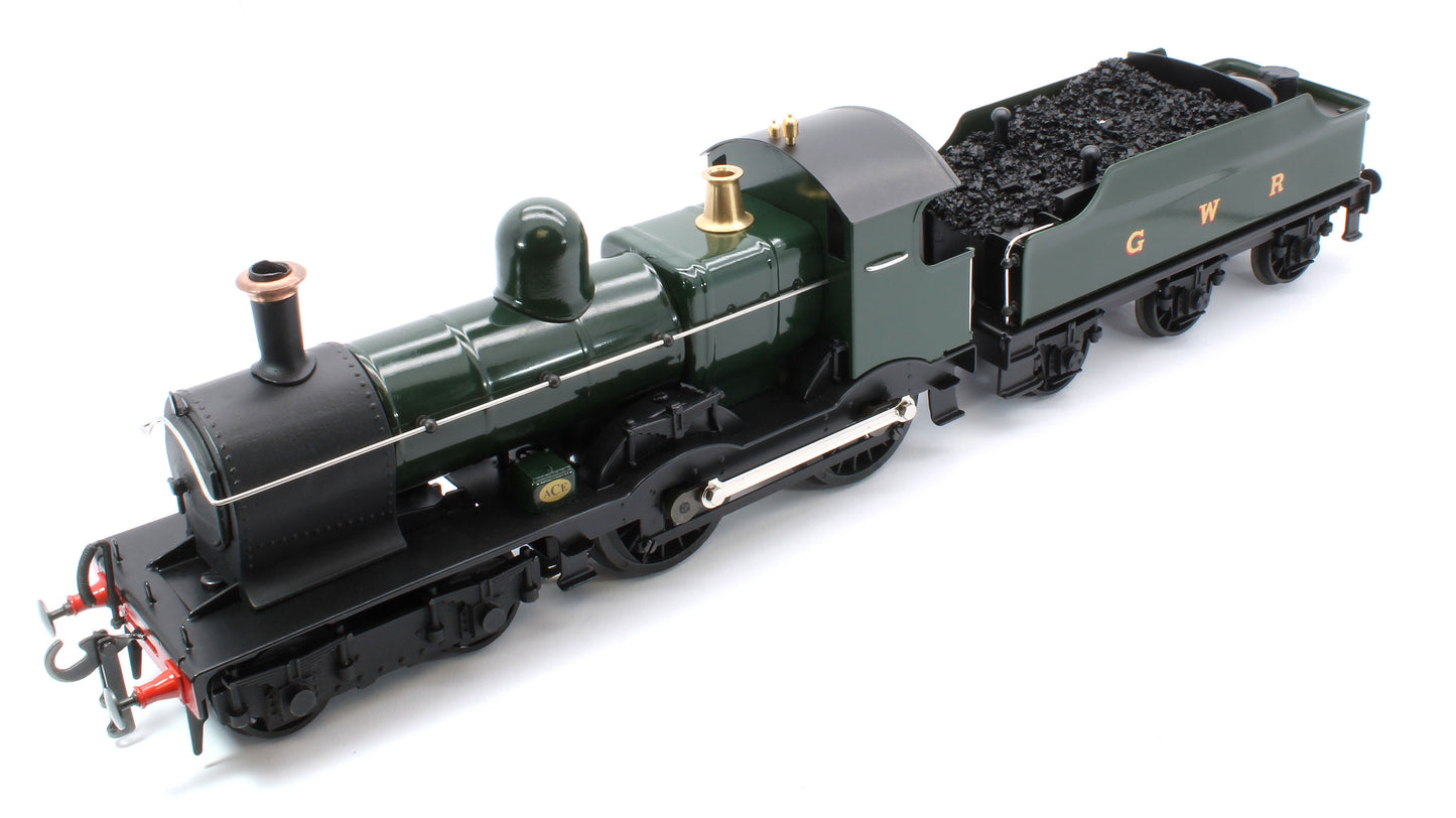 E/30-C "Duke" GWR Class 4-4-0 GWR Unlined Green w/ Black Curved Frame & Churchward Tender Steam Locomotive