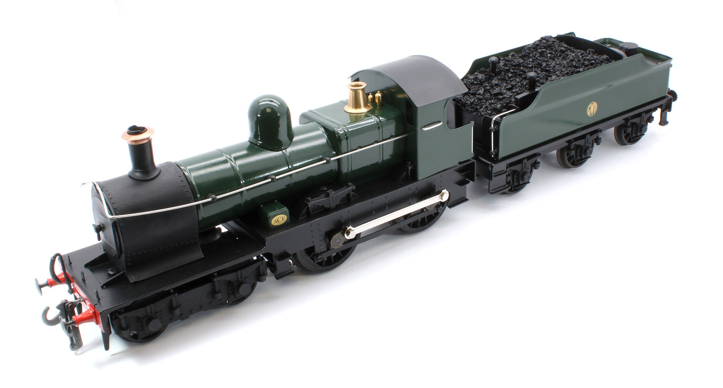 E/30-E "Dukedog" GWR Class 4-4-0 GW Unlined Green w/ Black Straight Frame & Churchward Tender Steam Locomotive