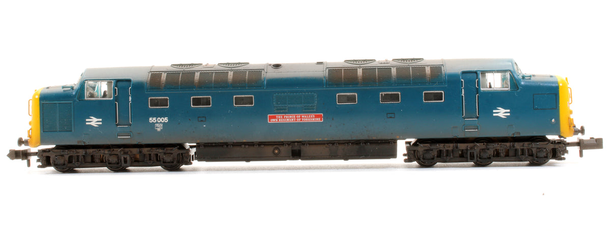 Pre-Owned 371-287 Class 55 Deltic 'The Prince Of Wales Own Regiment Of Yorkshire' BR Blue Diesel Locomotive - DCC Fitted - Custom Weathered