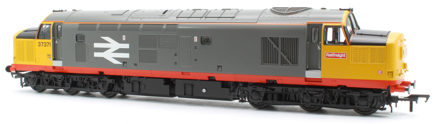 Pre-Owned 35-305 Class 37/0 Centre Headcode 37371 BR Railfeight (Red Stripe) Diesel Locomotive - DCC Fitted