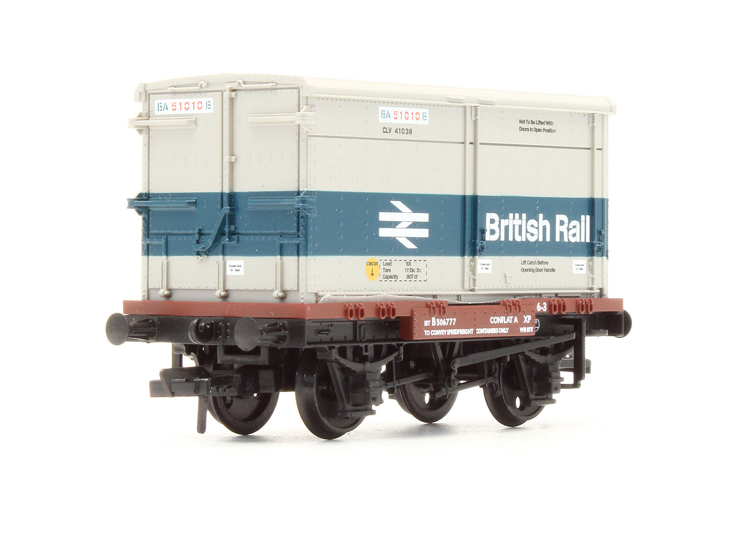 Pre-Owned BR Conflat A Wagon BR Bauxite (Late) With BA Container 'British Rail' - Exclusive Edition