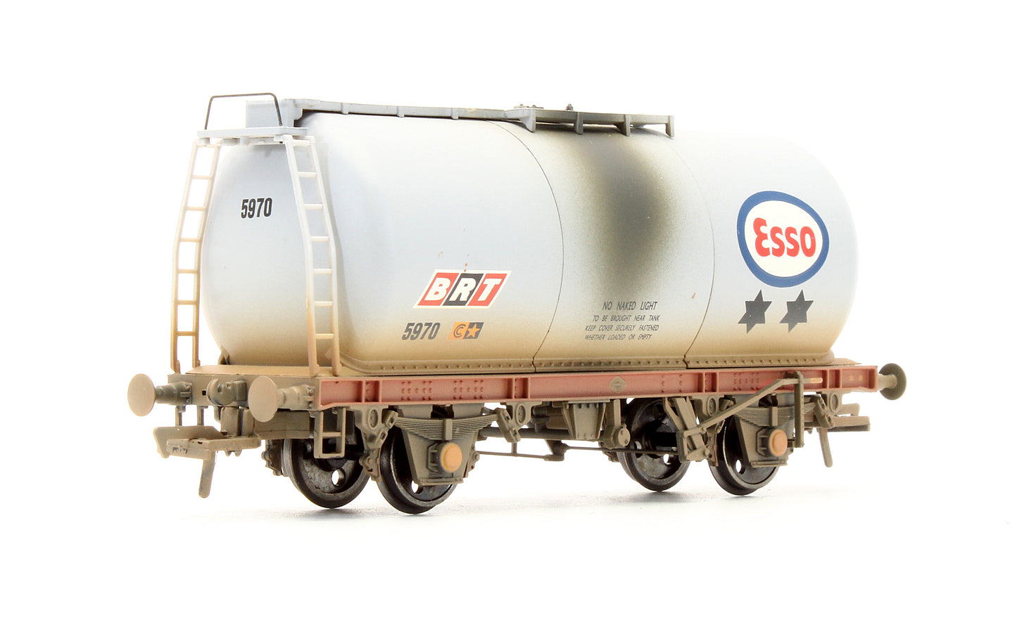 Pre-Owned 46 Tonne Tank Wagon TTA Esso / BRT '5970' - Weathered