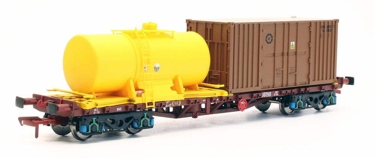 Pre-Owned IRM1080-WS CIE/IR 42ft Bogie Flat Wagon Weedspray Train - Set of 3