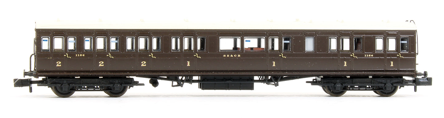Pre-Owned Set Of 3 SE&CR 60' Birdcage Coaches Wellington Brown