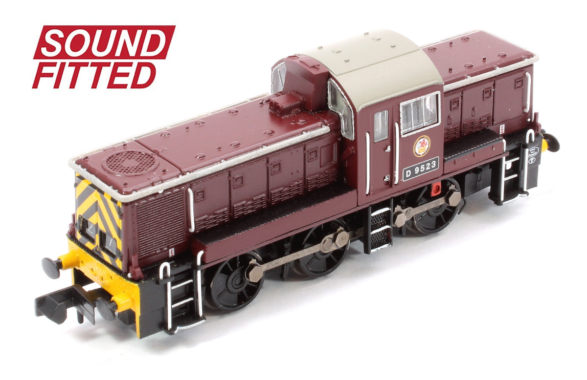 Pre-Owned 372-955SF Class 14 D9523 BR Maroon (Wasp Stripes) Diesel Locomotive - DCC Sound