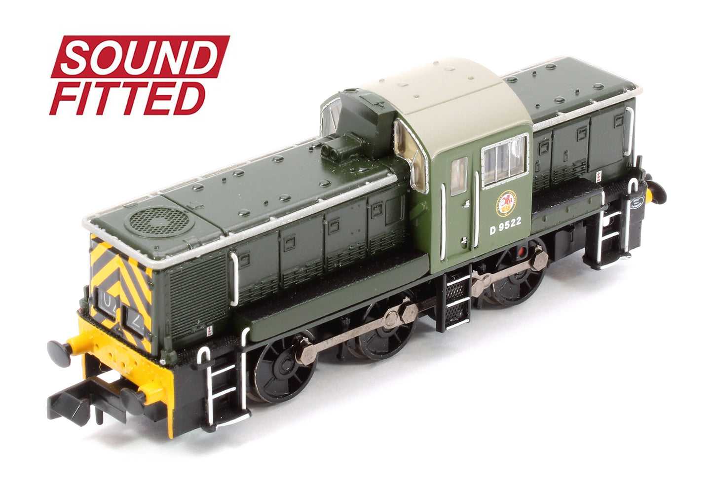 Class 14 D9522 BR Green (Wasp Stripes) Diesel Locomotive - DCC Sound