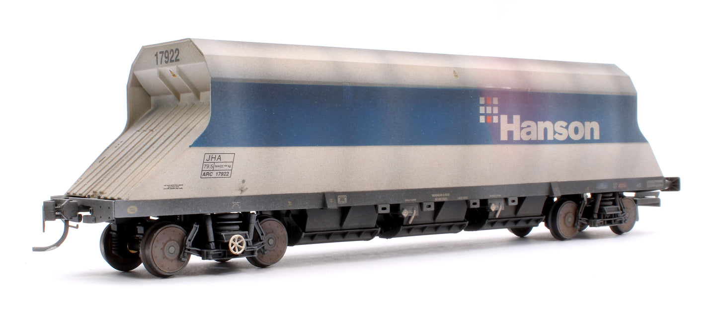 Custom Weathered P & D JHA (end hopper) Hanson Blue & Grey 17922