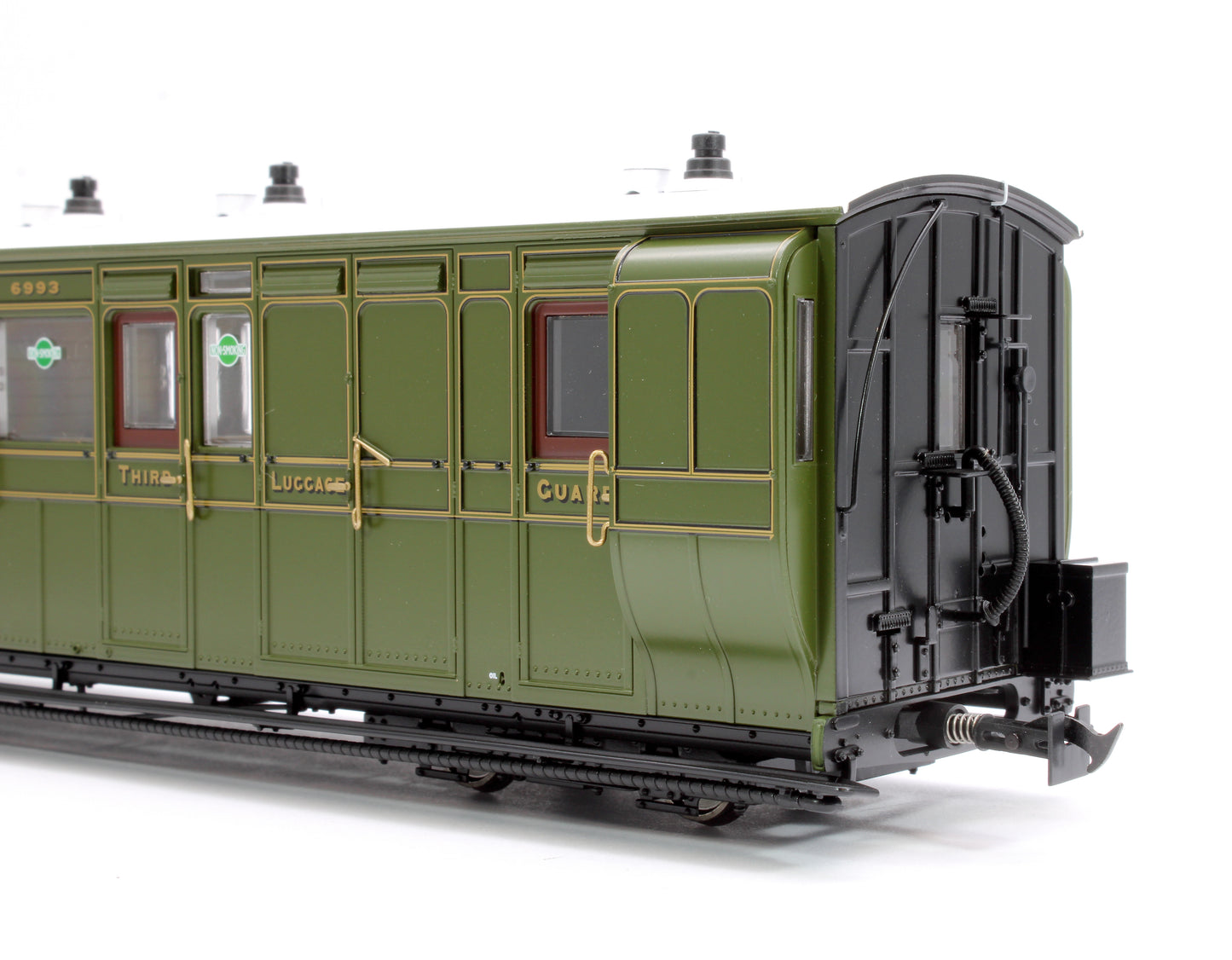 Lynton & Barnstaple Brake Composite Southern SR Olive Green 6993 1924-1935 - DCC Fitted