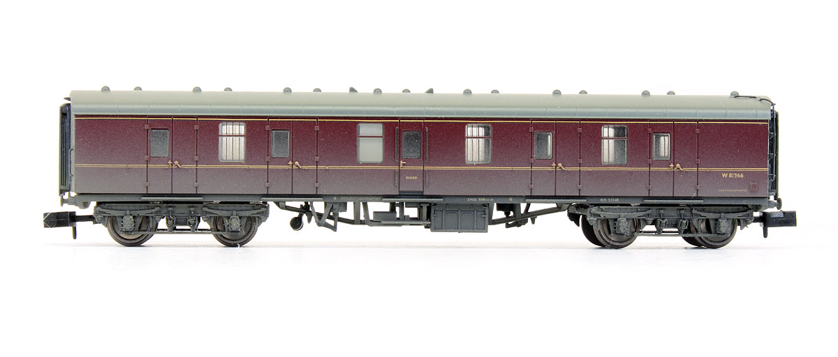 Pre-Owned BR Maroon Mk1 Full Brake Coach 'W81266' - Weathered