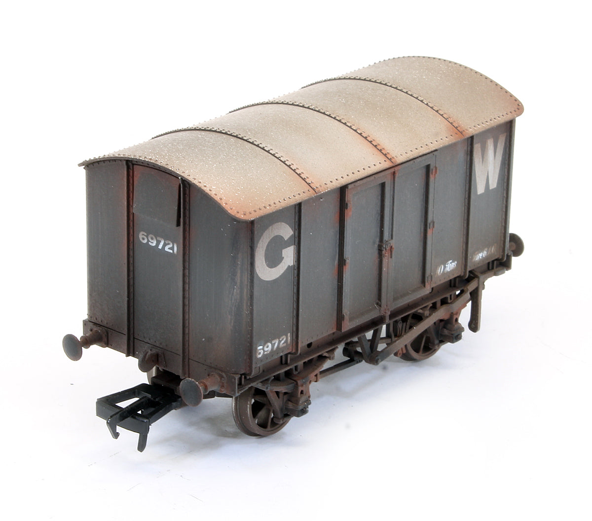 Pre-Owned GWR ‘Iron Mink’ Van No. 69721, GWR grey (25in lettering) - Custom Weathered