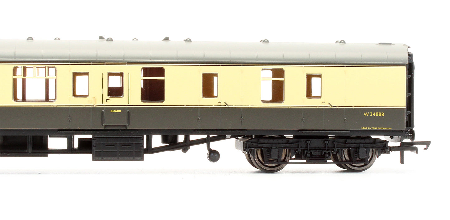 Pre-Owned RailRoad BR Chocolate & Cream MK1 Brake 2nd Class Coach 'W34888'