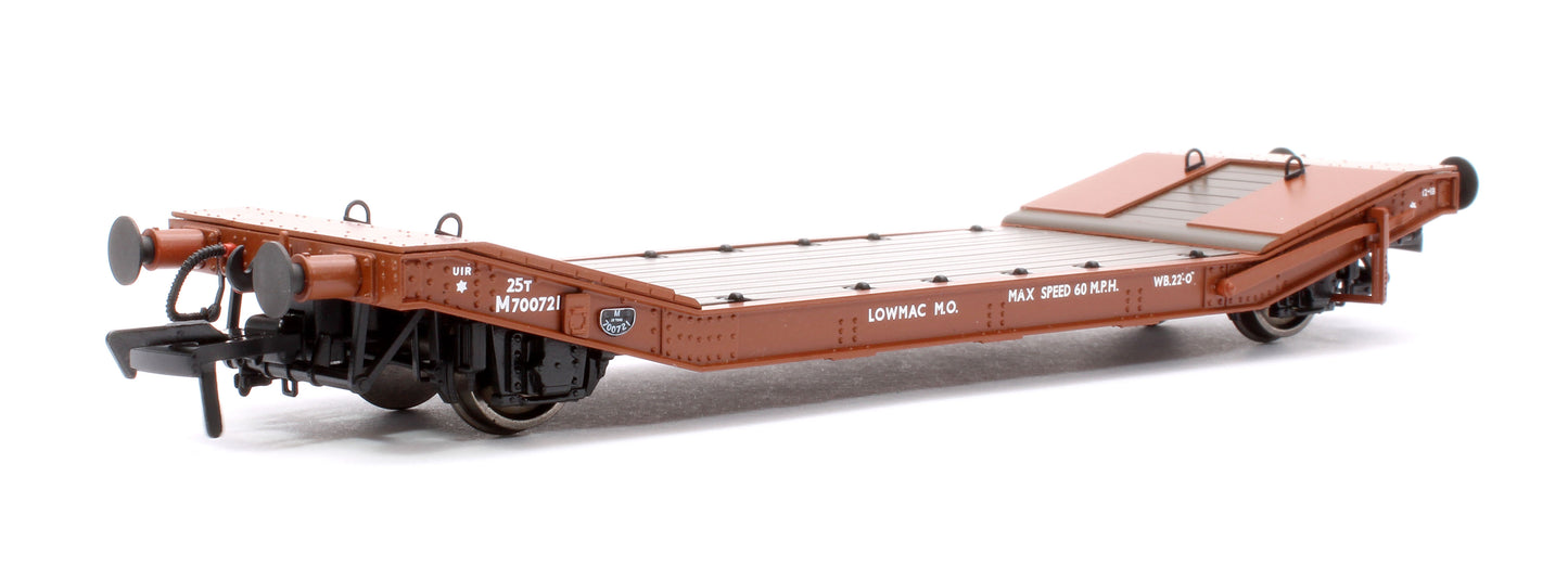 LNER / LMS 25T Machine Wagons LOWMAC Diagram 54a No.M700721 - BR Bauxite with Load