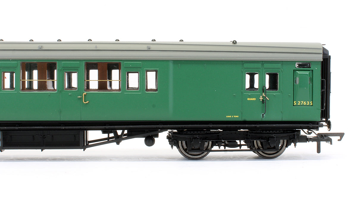 Pre-Owned R4836 BR (Ex-SR) Maunsell 6 Compartment Brake 2nd Coach 'S 2763 S'