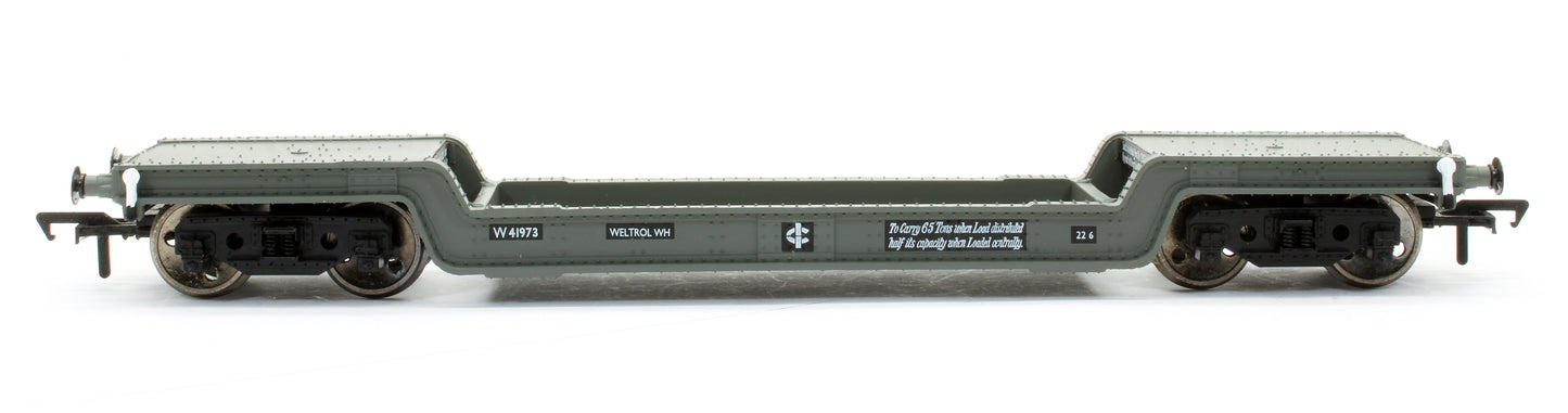 Pre-Owned 45 Ton Bogie Well Wagon BR Grey - With Load