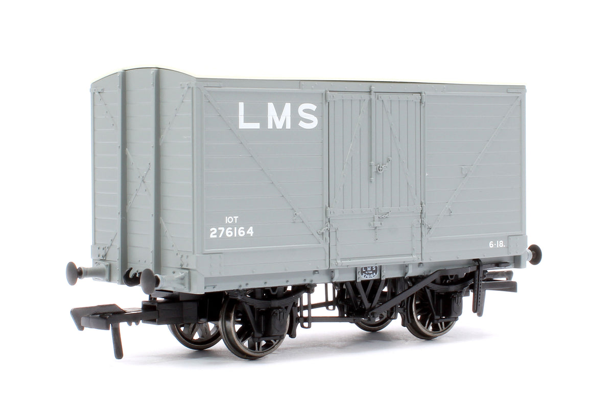 Pre-Owned LNWR D88 10T Covered Van, LMS Grey (Pre-1936) No.276164