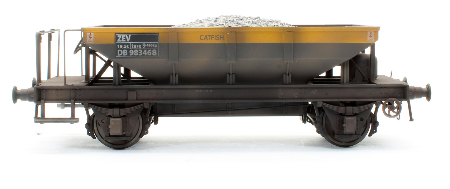 Pre-Owned BR ‘Catfish’ Ballast Hopper Engineers Yellow/Grey DB983466 - Custom Weathered