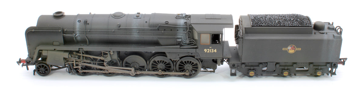 Custom Weathered BR Standard 9F with BR1G Tender 92134 BR Black (Late Crest)