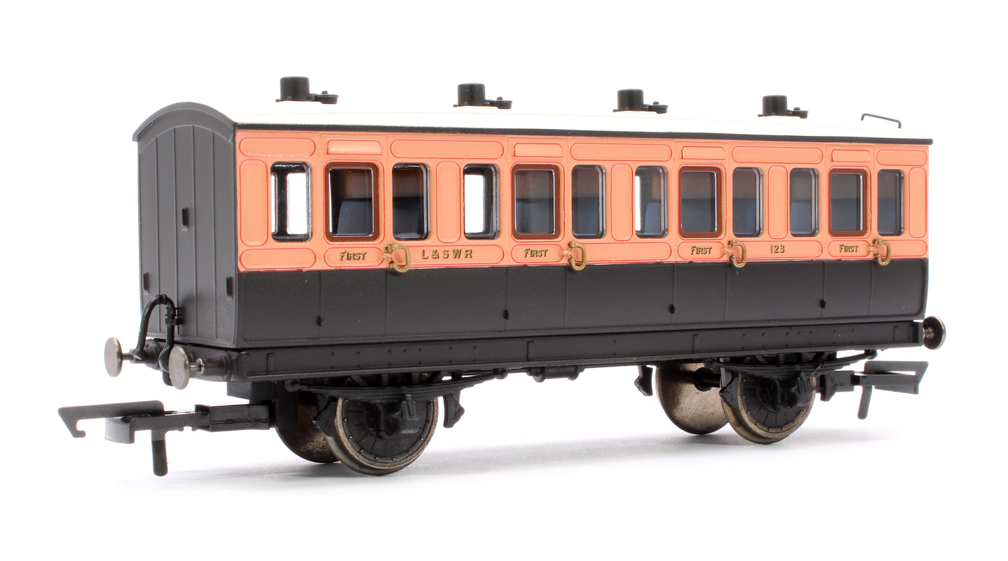 4 Wheel Coach 1st Class LSWR Brown No.123