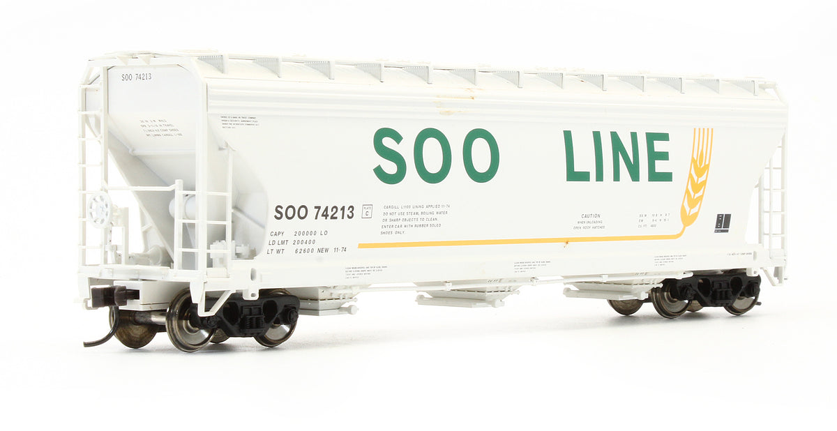 Pre-Owned ACF 3 Bay Centerflow Hopper Car SOO Line - Road #74213