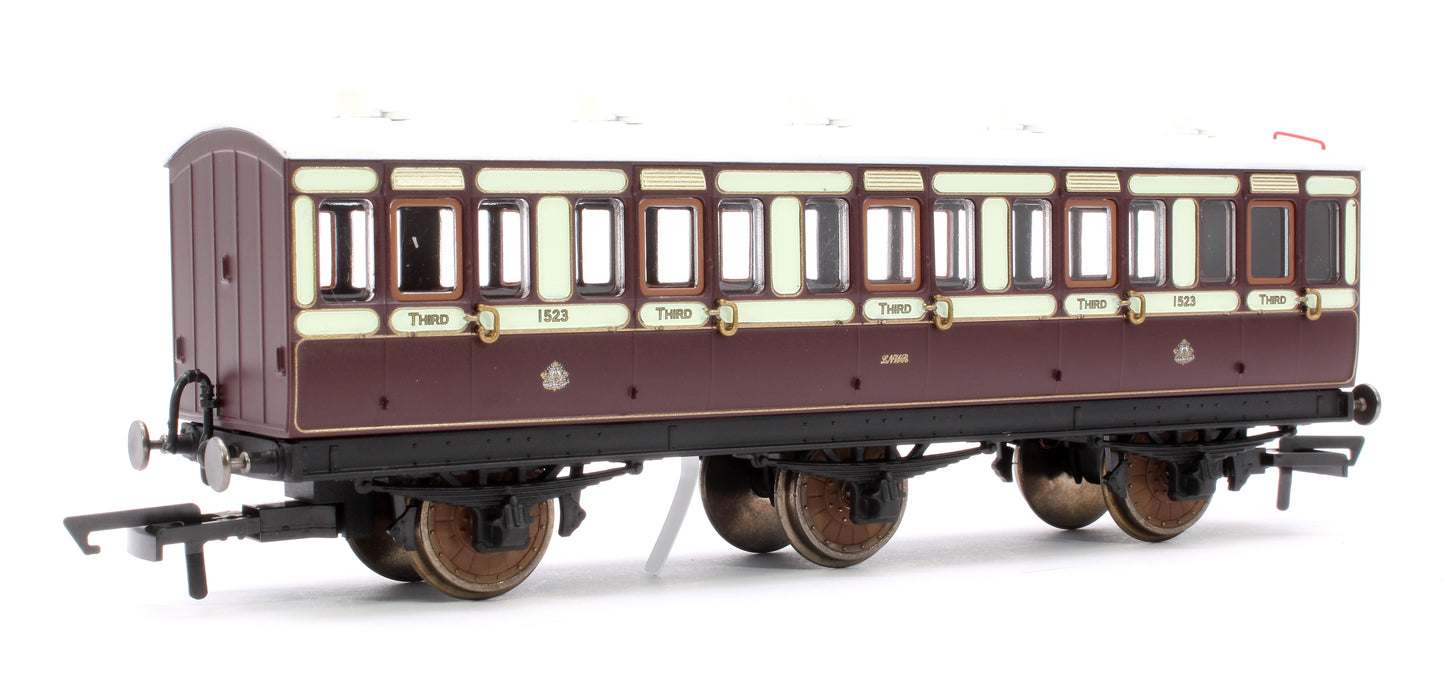 R40120 Pre-Owned 6 Wheel Coach 3rd Class LNWR 1523 with Fitted Lights