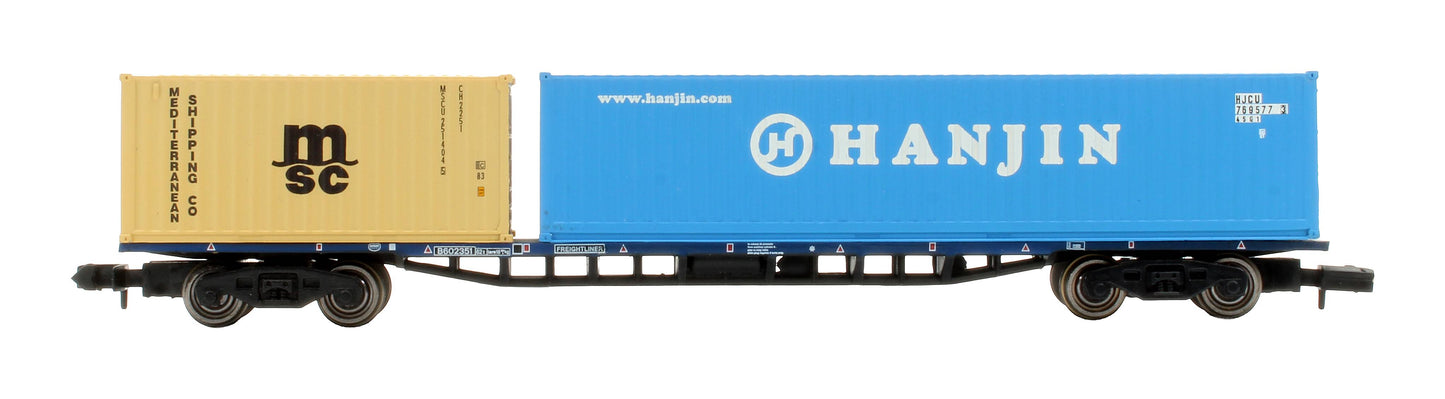 Pre-Owned 373-456A 63Ft Wagon With One 20Ft & 40Ft 'MSC & HANJIN'