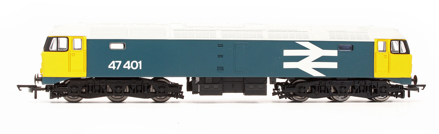 Pre-Owned R3287TTS BR Large Logo Blue Class 47401 Diesel Locomotive