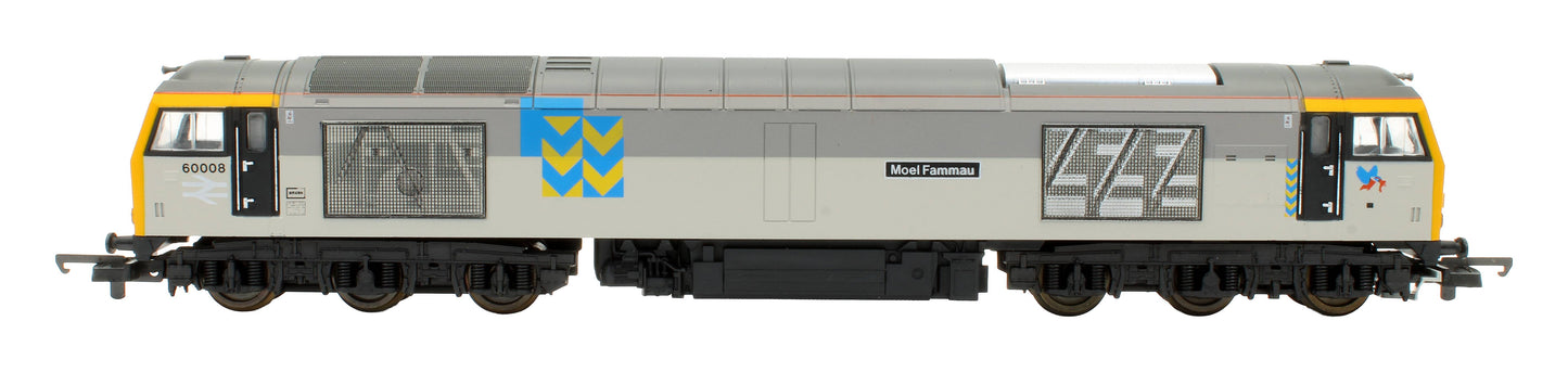 Pre-Owned 205023A2 British Rail Railfreight "Trainload Metals" two-tone triple grey Class 6 60008 "Moel Fammau" Diesel Locomotive