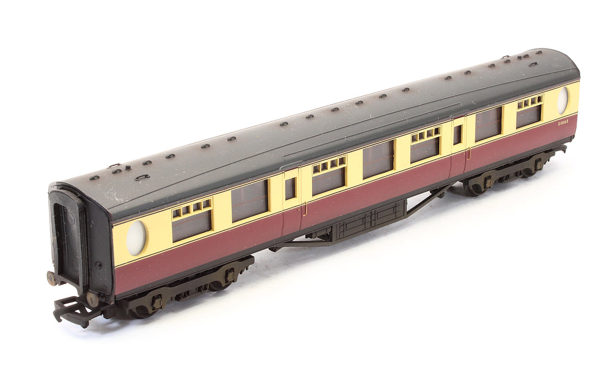 Pre-Owned 63' Thompson 2nd Corridor Coach BR Crimson & Cream 'E1056E' - Custom Weathered