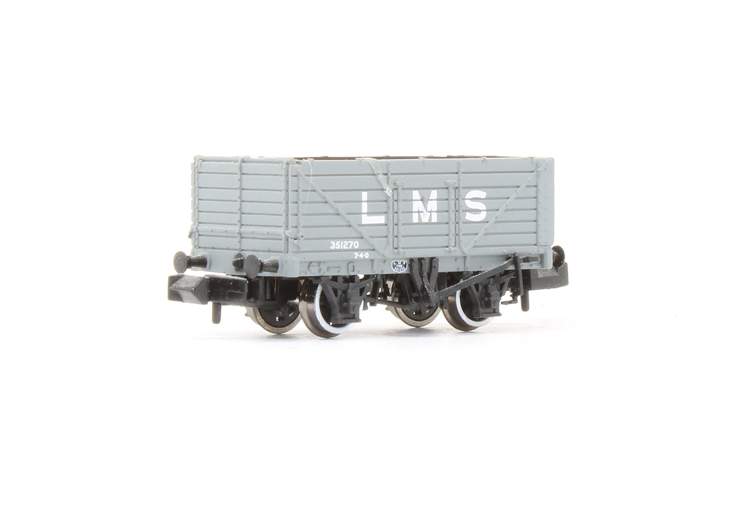 377-087 Pre-Owned 7 Plank End Door Wagon LMS Grey No.315270