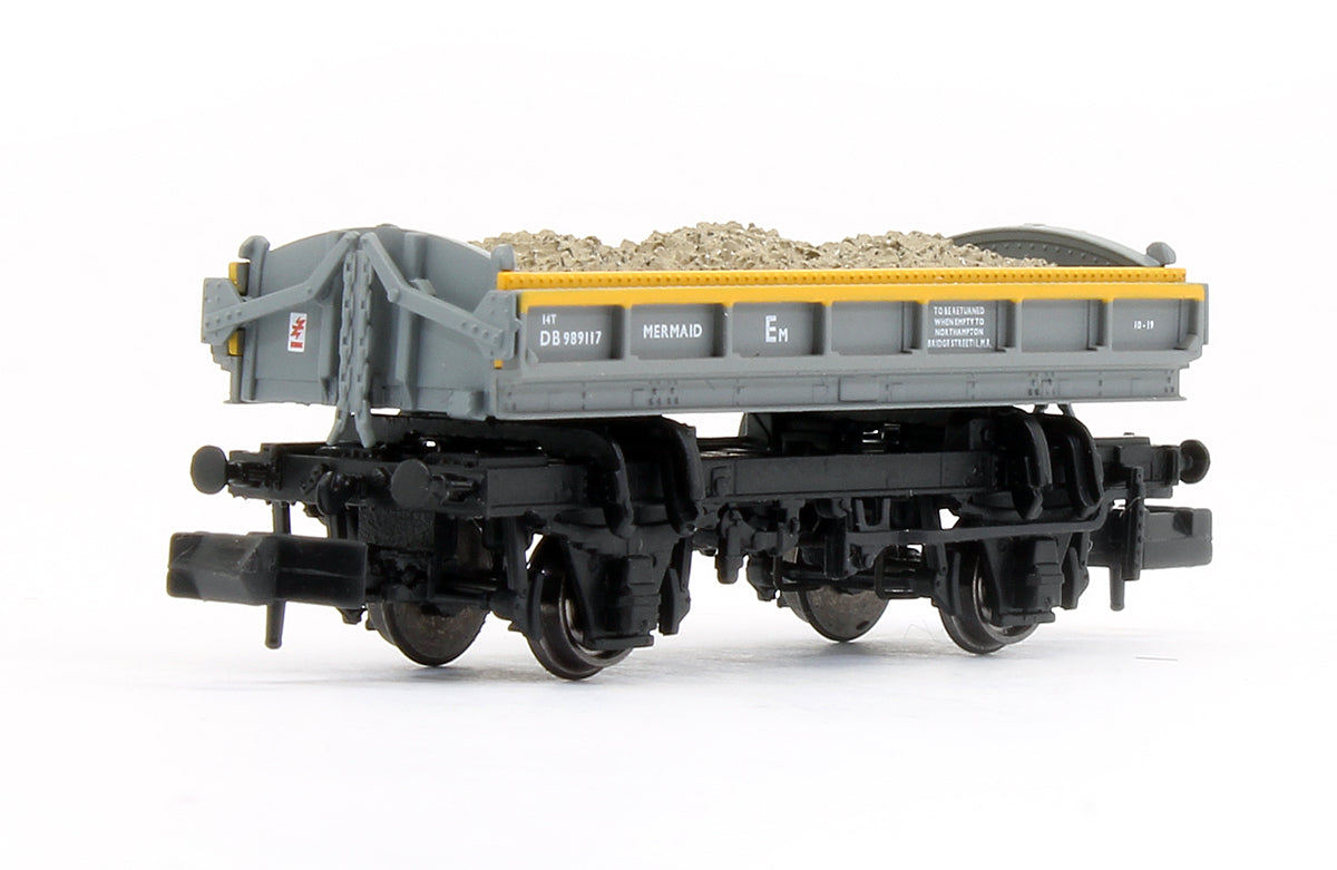 Pre-Owned Mermaid Ballast Tippler Wagon Engineers Grey / Yellow Livery DB989117